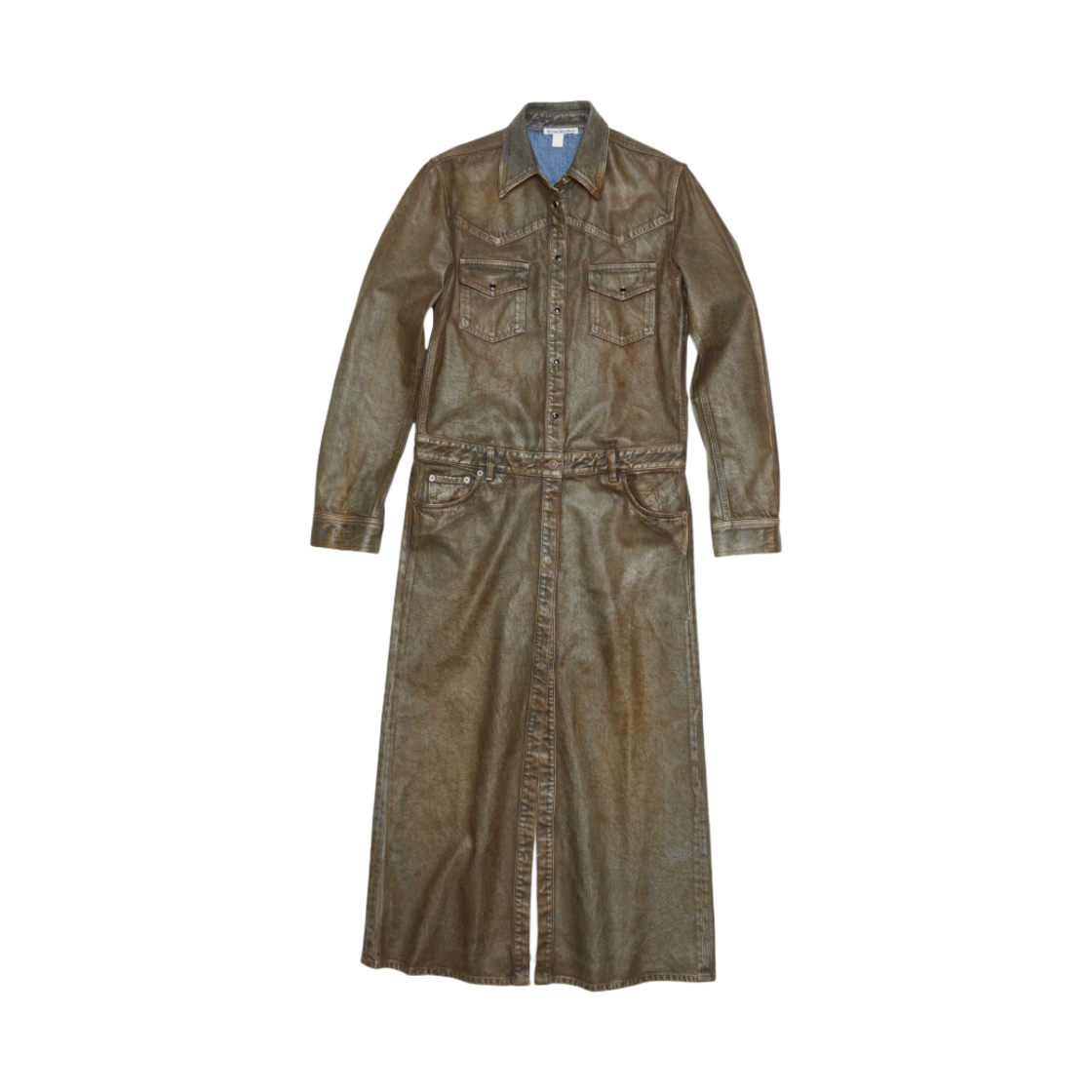 (W) 아크네 스튜디오 데님 드레스 블루 베이지((W) Acne Studios Denim Dress Blue Beige) - 1