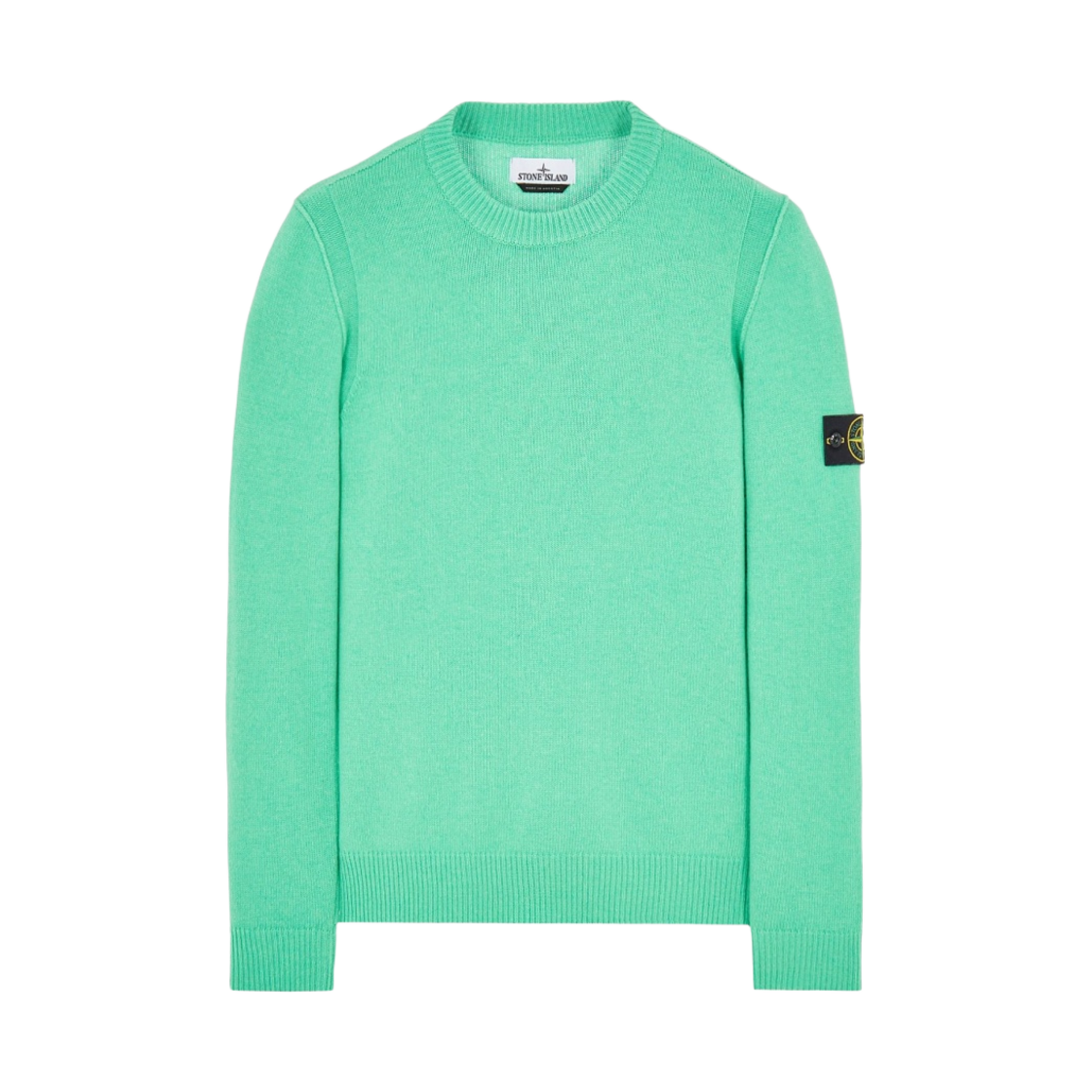 스톤 아일랜드 508A3 램스울 크루넥 니트 라이트 그린 - 22FW(Stone Island 508A3 Lambswool Crewneck Knit Light Green - 22FW) - 1