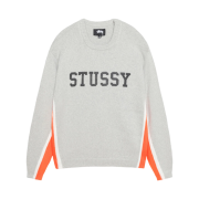 Stussy Contrast Stripe Crew Heather
