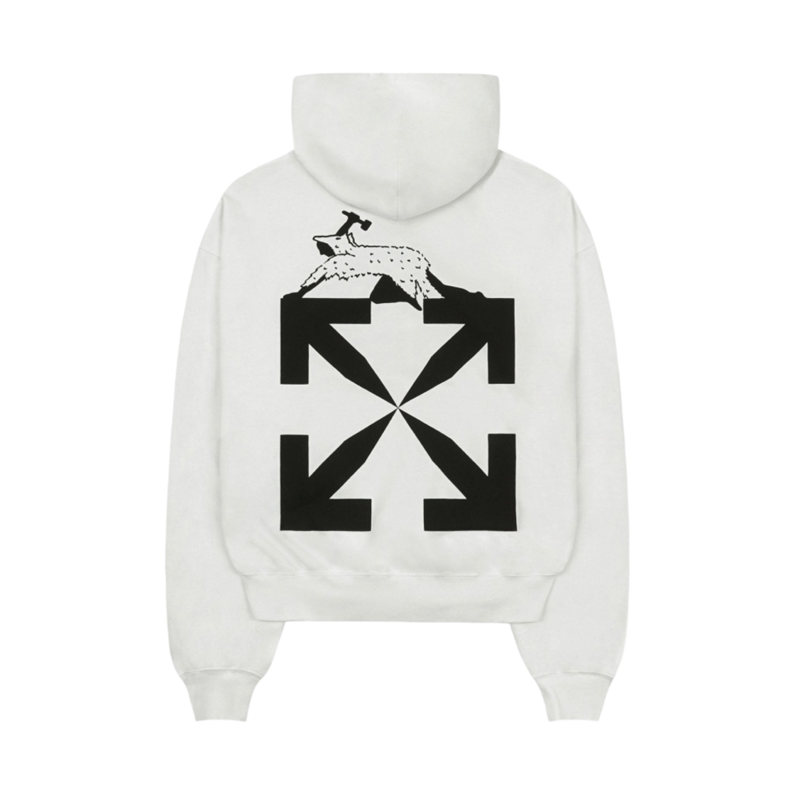 오프화이트 캐터필러 애로우 오버 후드 화이트(Off-White Caterpillar Arrow Over Hoodie White) - 1