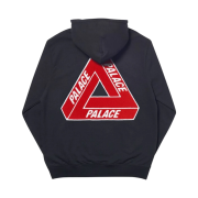 Palace Tri-Chenille Hood Black - 20SS