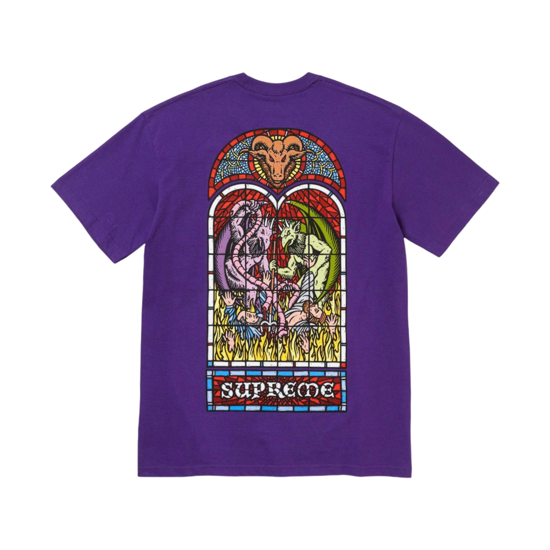 슈프림 워쉽 티셔츠 퍼플 - 23FW(Supreme Worship T-Shirt Purple - 23FW) - 1