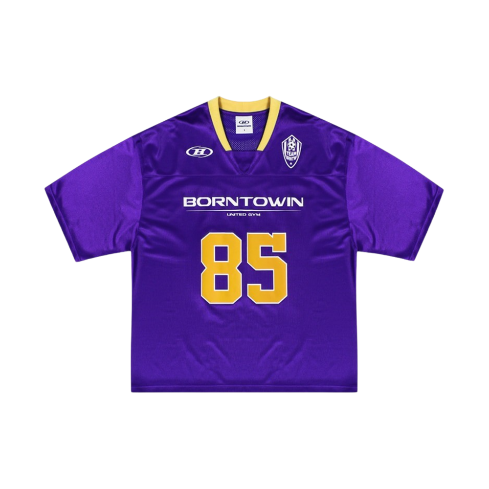 본투윈 85 럭비 저지 티셔츠 보라(BORN TO WIN 85 Rugby Jersey T-Shirt Purple)
