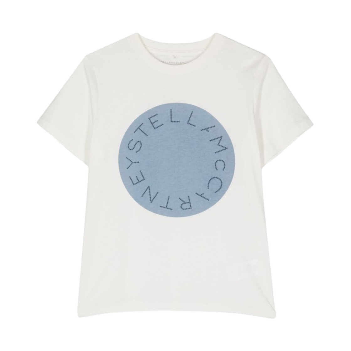 TS8C01Z0434101 (Kids) Stella McCartney Logo Print Cotton T-Shirt Ivory