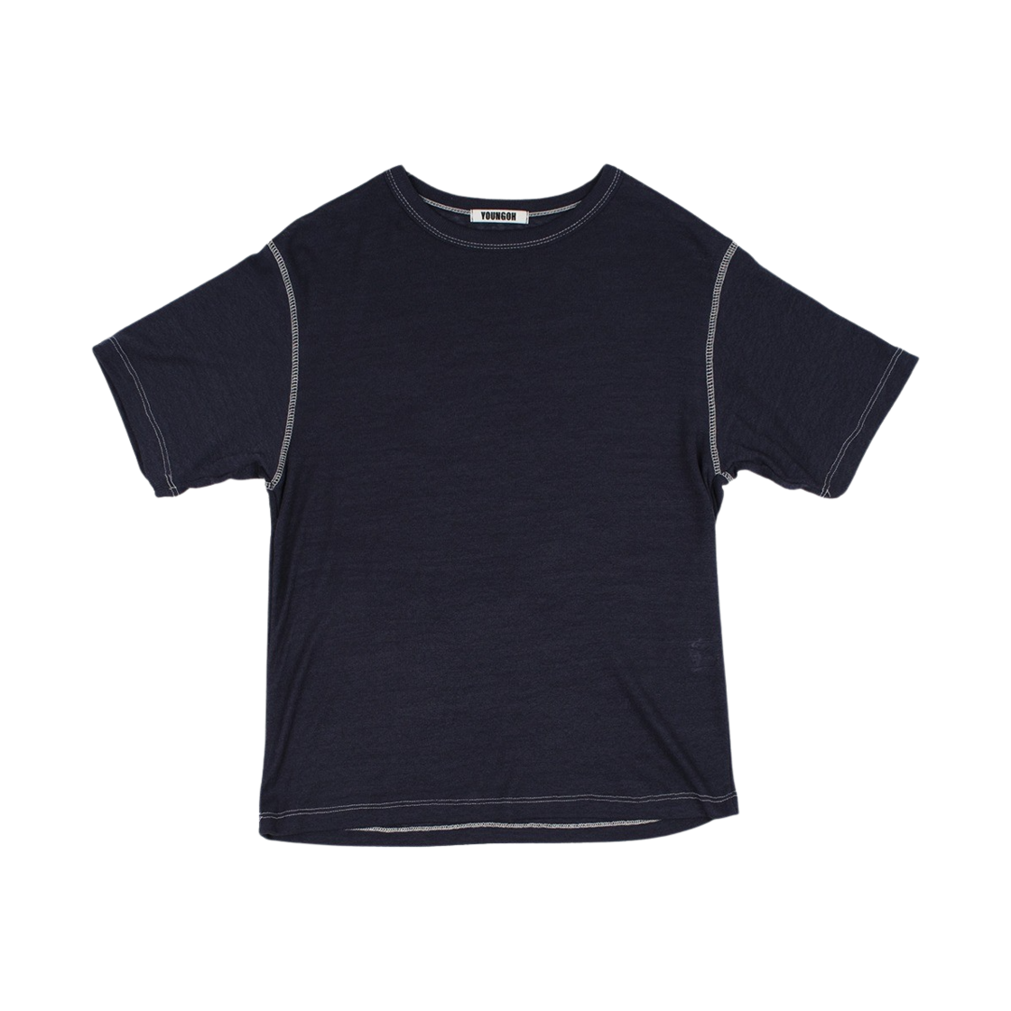 See-Through Loose fit T-shirt NAVY YOUNGOH See-Through Loose Fit T-Shirt Navy