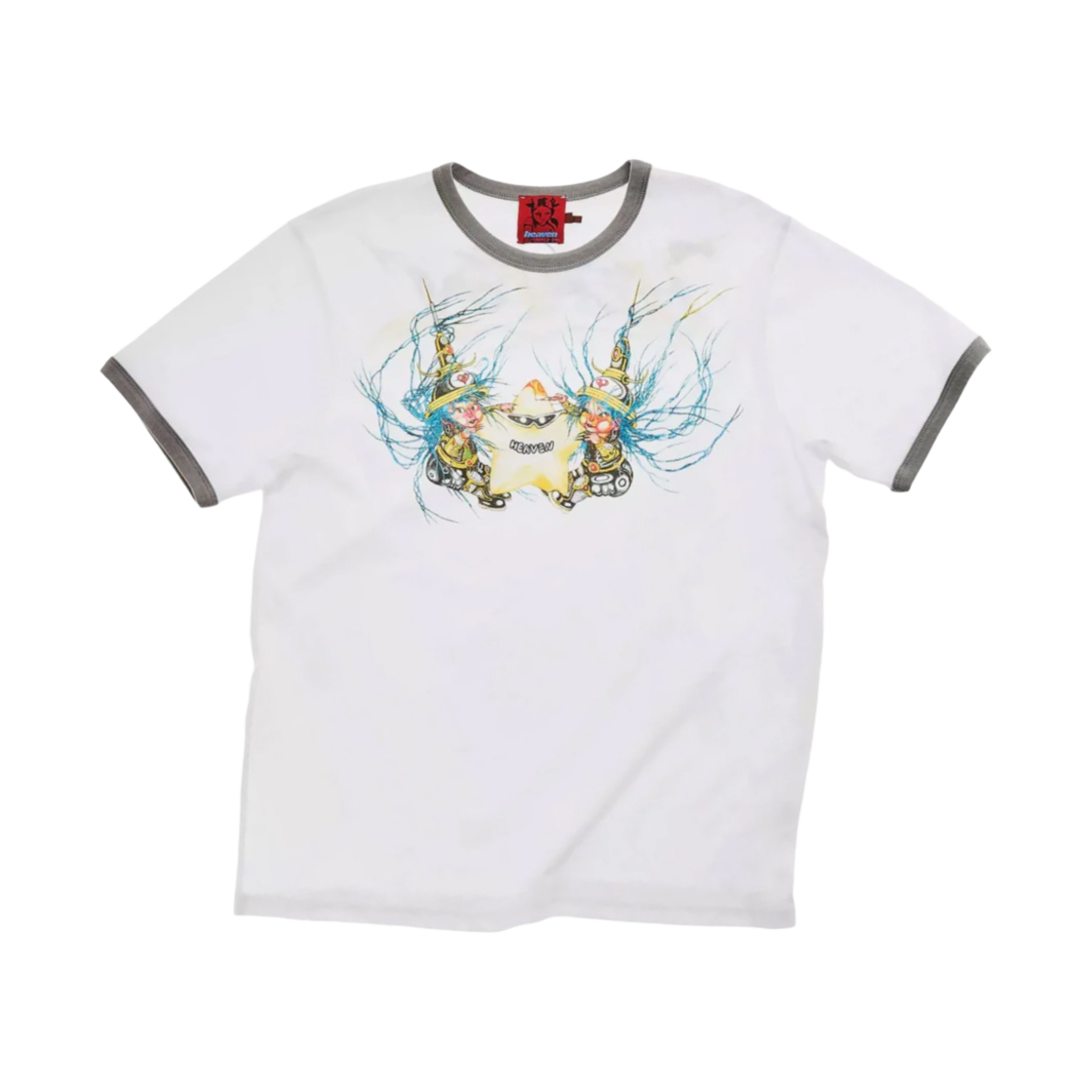 (W) 헤븐 바이 마크 제이콥스 베이비즈 링거 티셔츠 초크((W) Heaven by Marc Jacobs Babiez Ringer T-Shirt Chalk)