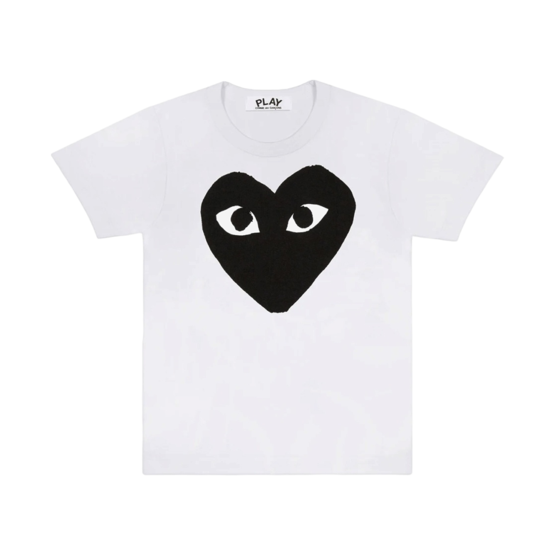플레이 꼼데가르송 블랙 하트 티셔츠 화이트(Play Comme des Garcons Black Heart T-Shirt White)