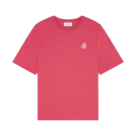 (W) Maison Kitsune Speedy Fox Patch Comfort T-Shirt Redcurrent