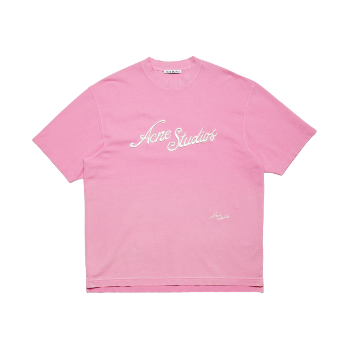 CL0327-BP5 (W) Acne Studios Logo T-Shirt Relaxed Fit Bubble Pink