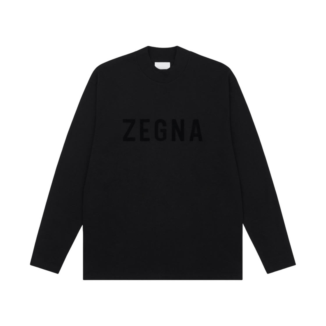 FZTS01-FZJ802-K09 Fear of God x Ermenegildo Zegna Cotton Long Sleeve T-Shirt Black