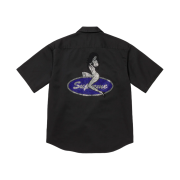 Supreme Rhinestone Pin Up S/S Work Shirt Black - 25SS