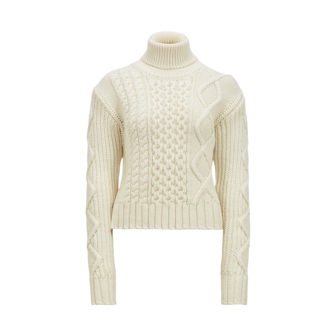 (W) 몽클레르 울 터틀넥 스웨터 화이트 - 24FW((W) Moncler Wool Turtleneck Sweater White - 24FW)