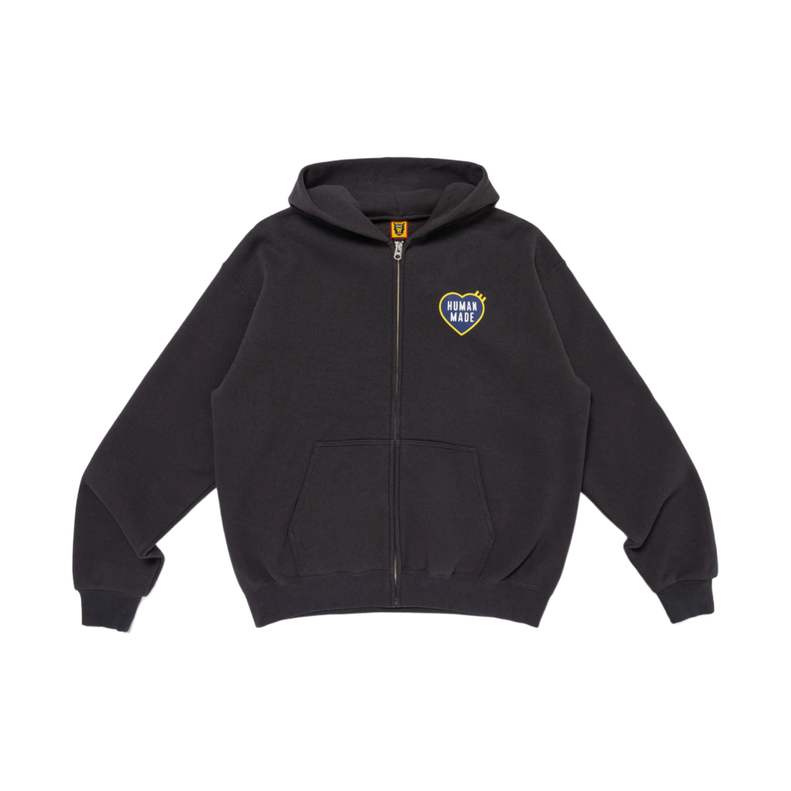 휴먼 메이드 집업 하트 후드 블랙(Human Made Zip-Up Heart Hoodie Black)