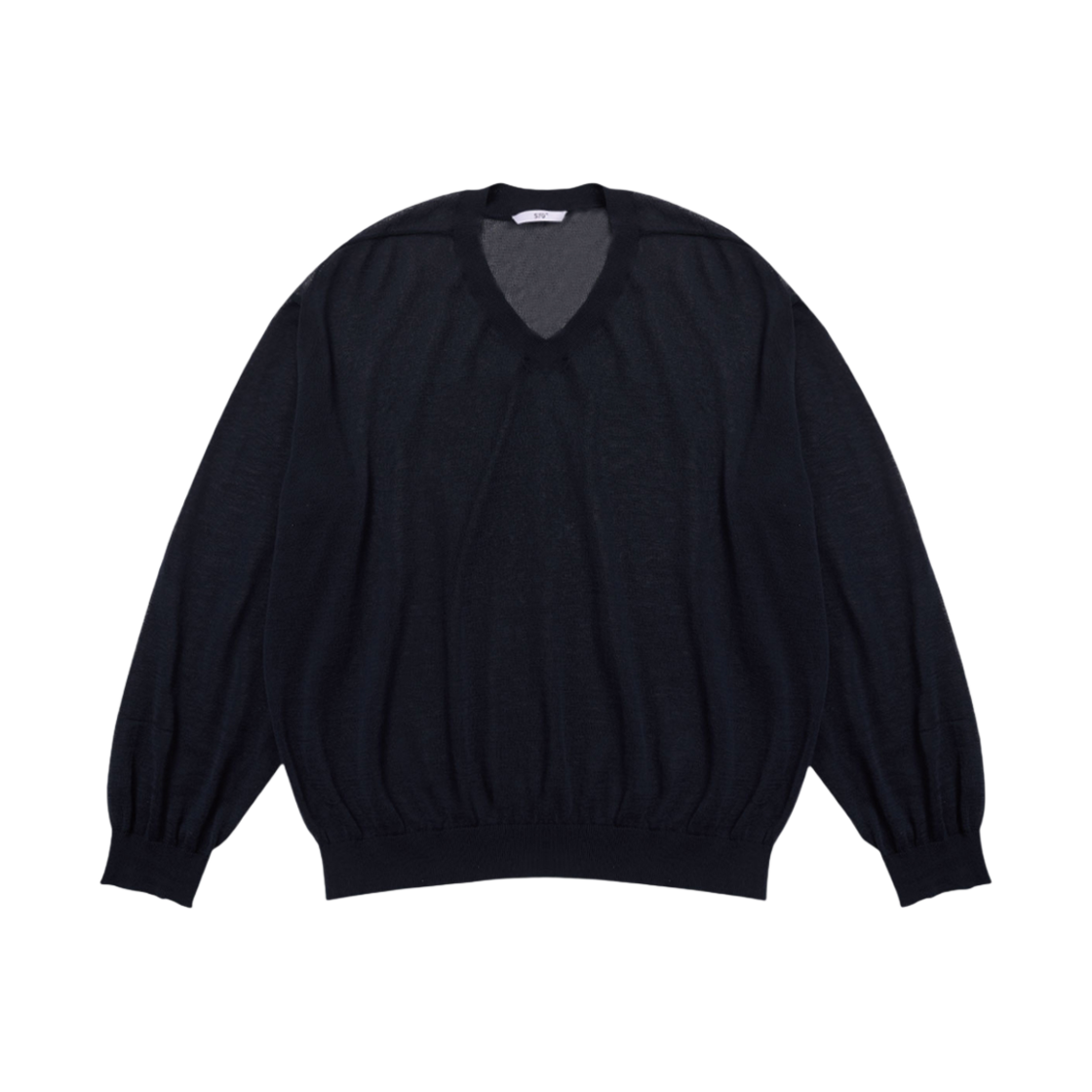 2502MKNNV STU Sheer V-neck Knit Navy