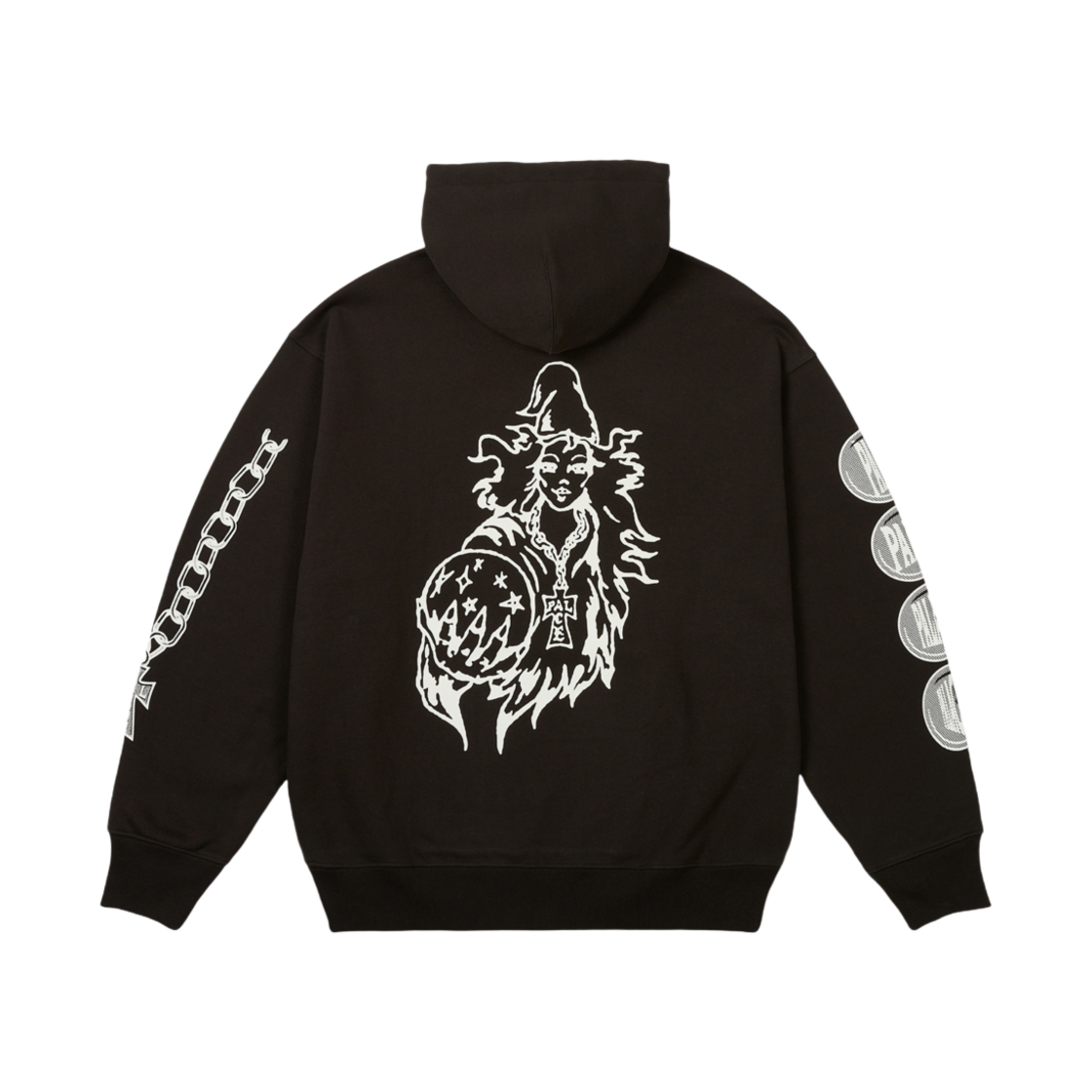 팔라스 위자드 슬리브 후드 블랙 - 25SS(Palace Wizard Sleeves Hood Black - 25SS) - 1