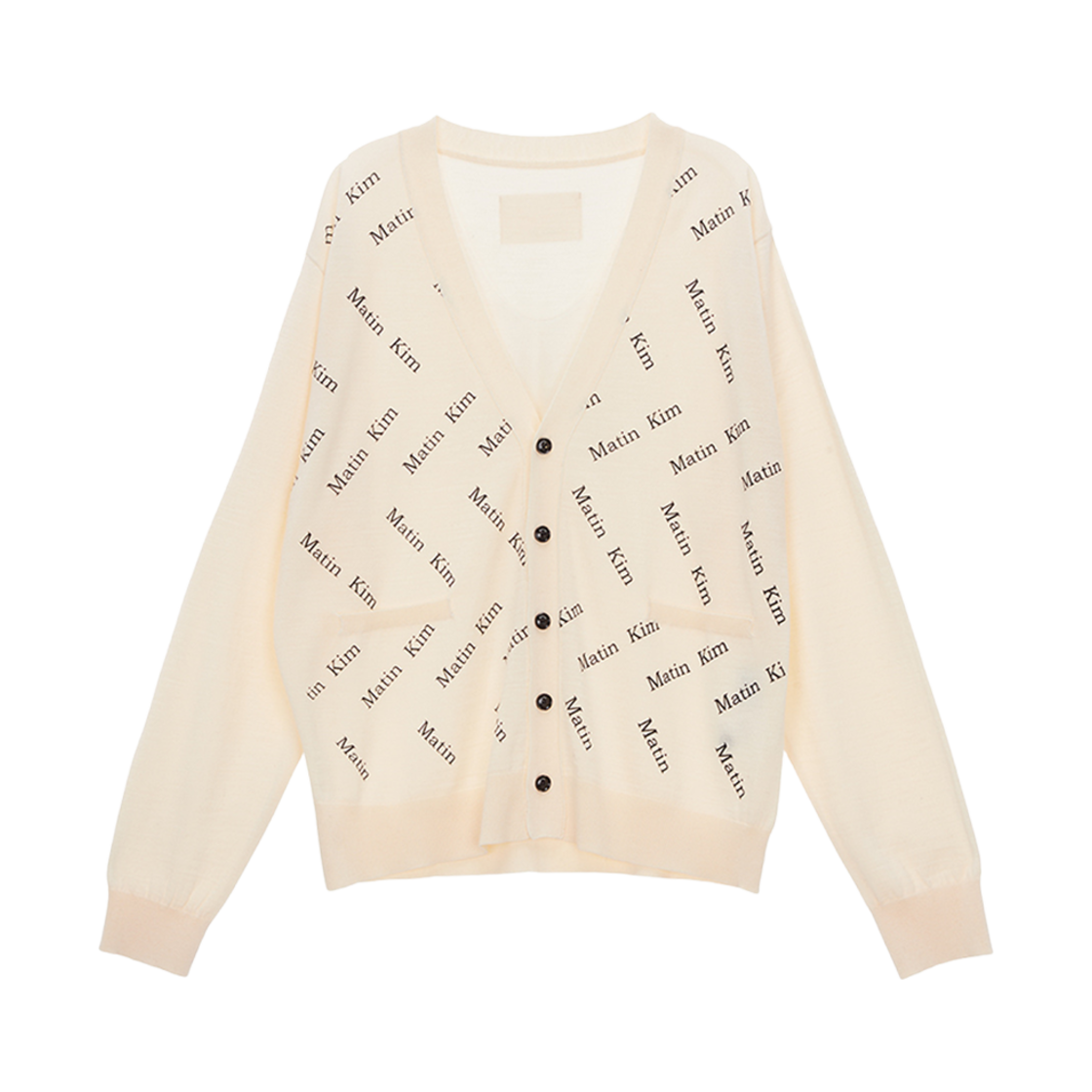 (W) 마뗑킴 마뗑 지그재그 프린트 가디건 아이보리((W) Matin Kim Matin Zigzag Print Cardigan Ivory) - 1