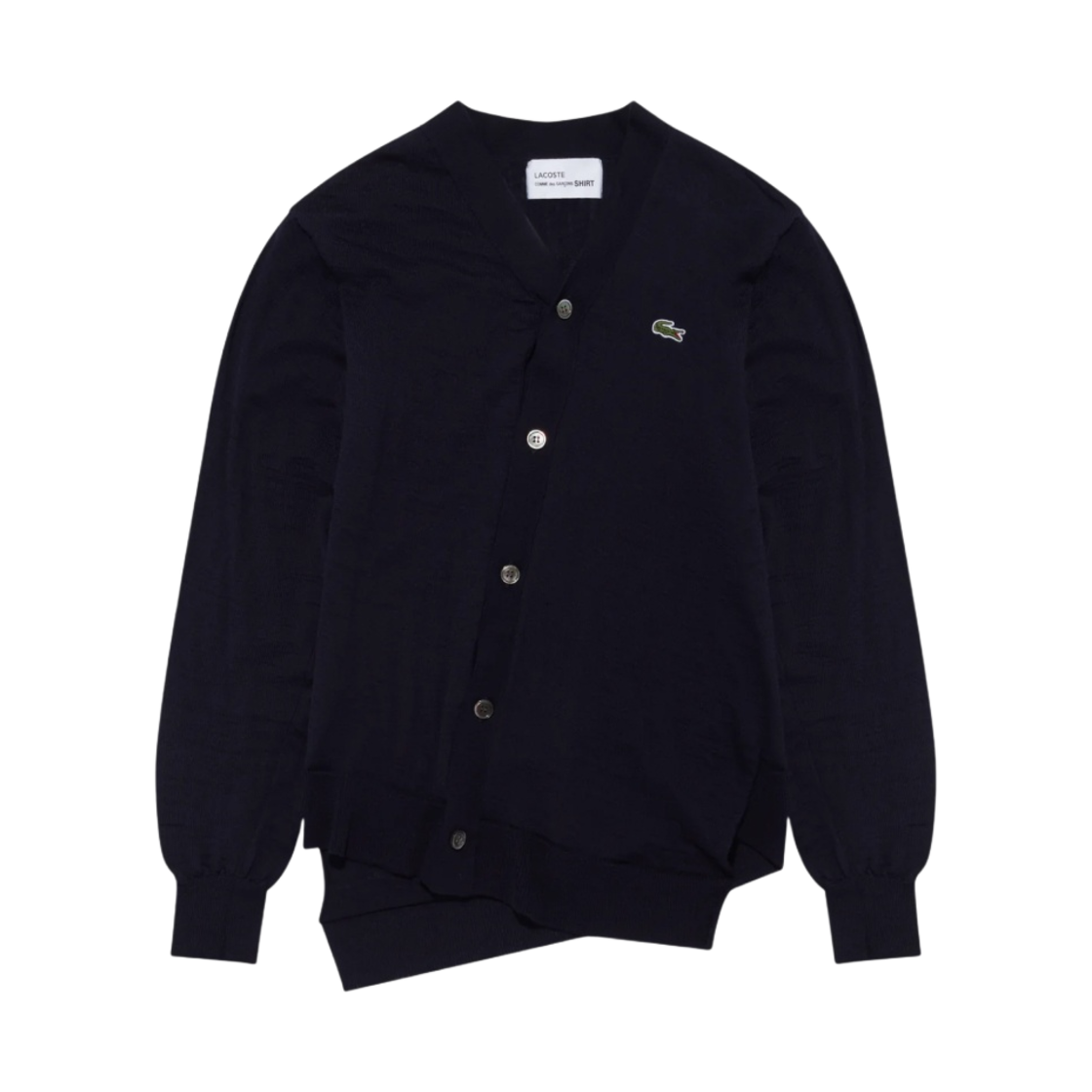 꼼데가르송 셔츠 x 라코스테 니트 가디건 블랙(Comme des Garcons Shirt x Lacoste Knit Cardigan Black) - 1