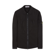 Stone Island 11112 Heavy Duty Cotton Ripstop Garment Dyed Overshirt Black - 23FW