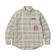 Thisisneverthat x Grateful Dead Lightning Bear Plaid Shirt Khaki