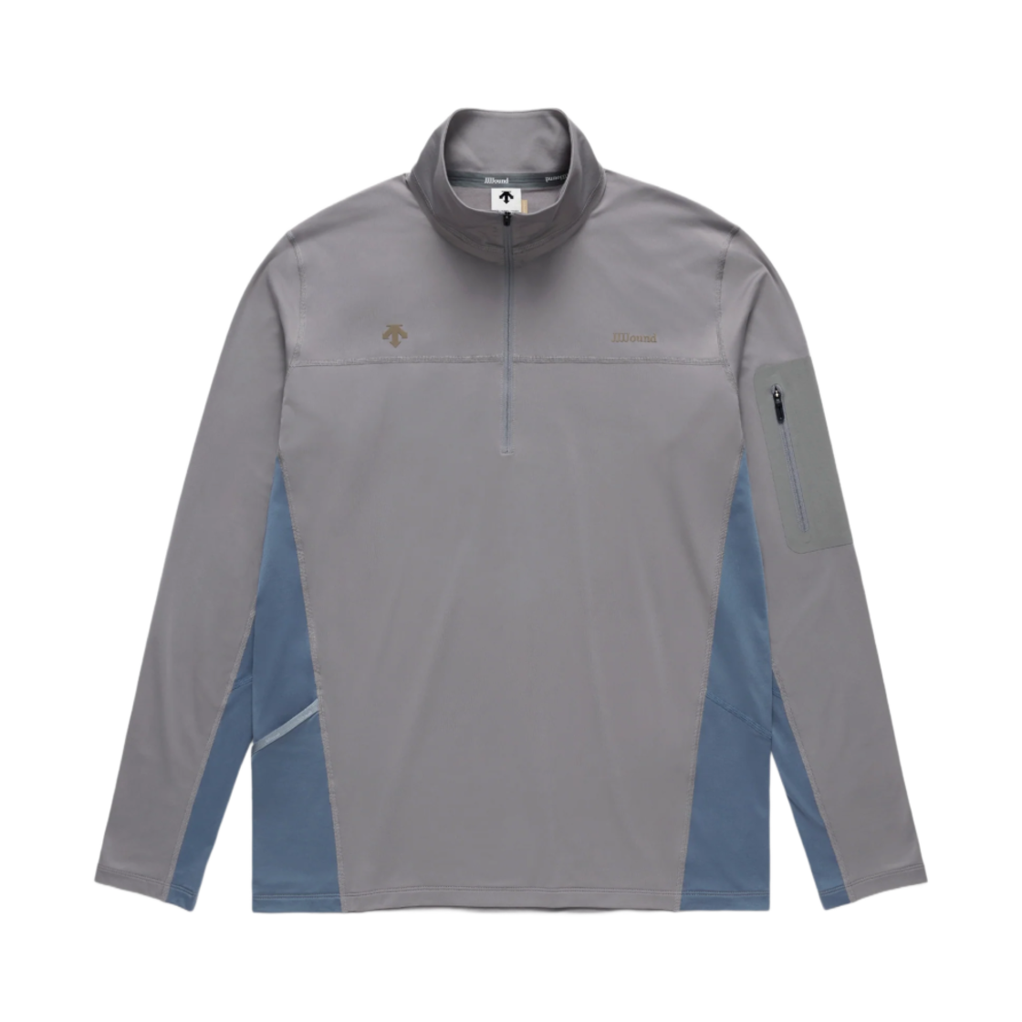 데상트 얼터레인 x JJJ자운드 쿼터 집 셔츠 라이트 그레이(Descente Allterrain x JJJJound Quarter Zip Shirt Light Grey)