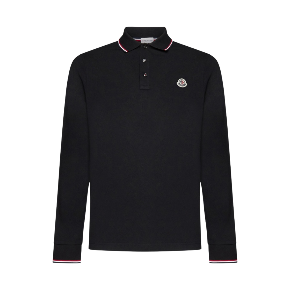 J2-091-8B70100-84556-999 Moncler Long Sleeve Polo Shirt Black - 24FW