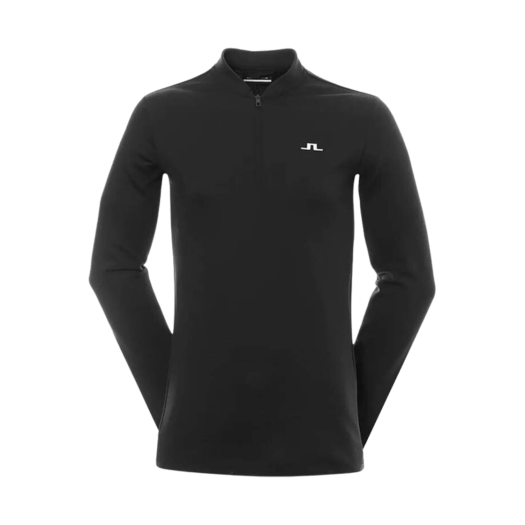 J.Lindeberg Tech Bridge Long Sleeve Polo Black