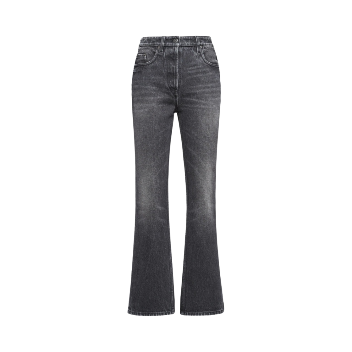 (W) 프라다 파아브 포켓 데님 진 블랙((W) Prada Five-Pocket Denim Jeans Black) - 1