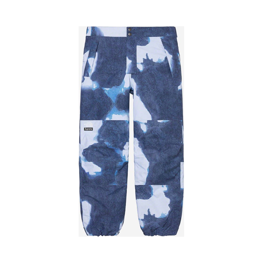 NF0A7WOA71H Supreme x The North Face Bleached Denim Print Mountain Pants Indigo - 21FW