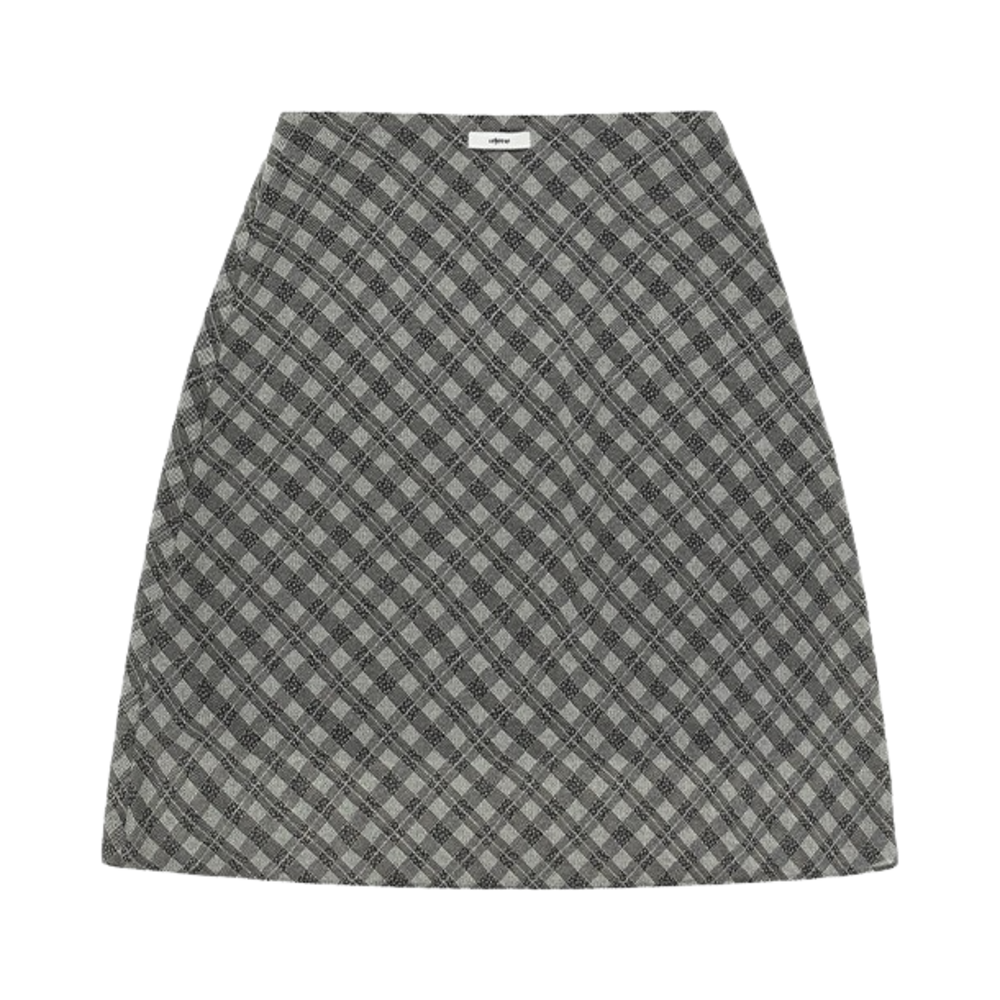 lr_002 Leterie Check Mide skirt Grey