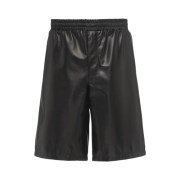 Prada Nappa Leather Bermudas Black