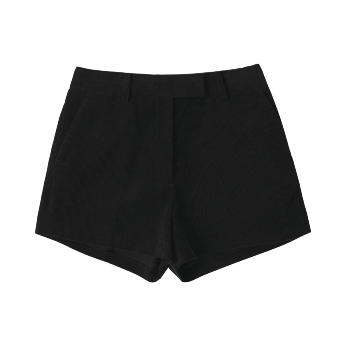 (W) 낫띵 리튼 마이크로 코듀로이 쇼츠 블랙((W) Nothing Written Micro Corduroy Shorts Black)