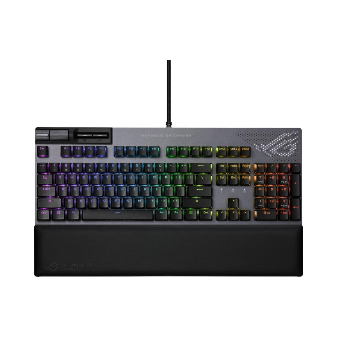 아수스 ROG 스트릭스 플레어 2 애니메이트 PBT 키캡 건메탈 브라운 영문 자판 (국내 정식 발매 제품)(Asus ROG Strix Flare 2 Animate PBT Keycaps Gunmetal Brown English Layout (Korean Ver.))