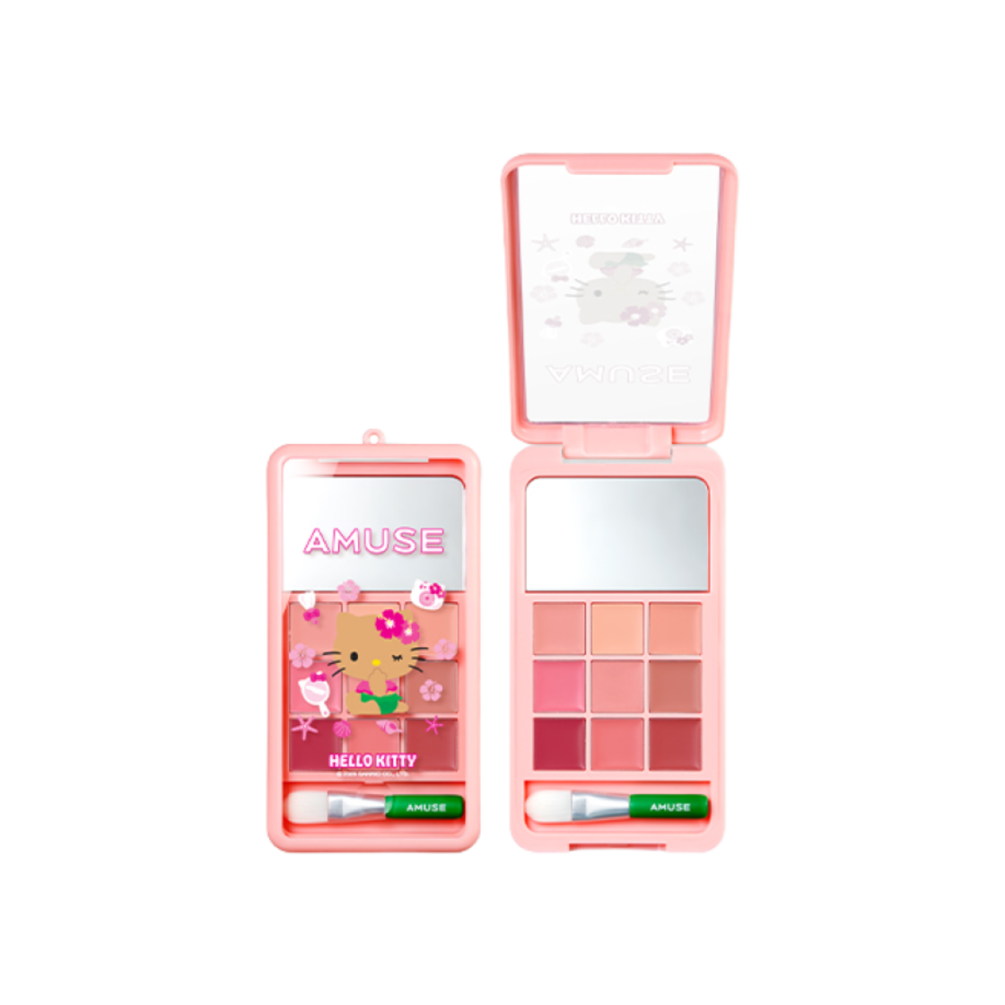 어뮤즈 x 헬로 키티 립 앤 치크 팔레트 폰 01 복숭아 코랄(Amuse x Hello Kitty Lip & Cheek Palette Phone 01 Peach Coral)