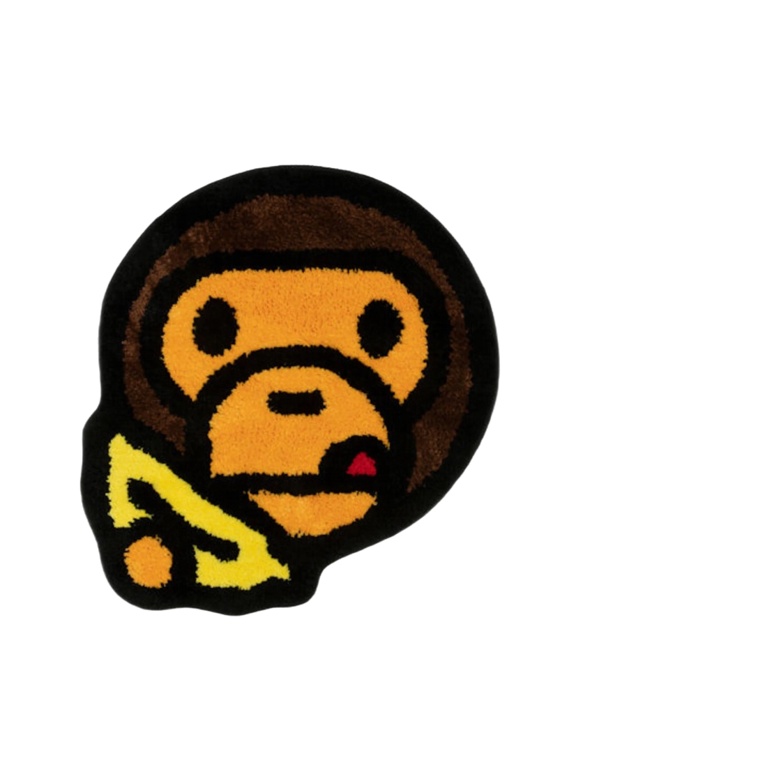 - BAPE Baby Milo Face Banana Rug Brown
