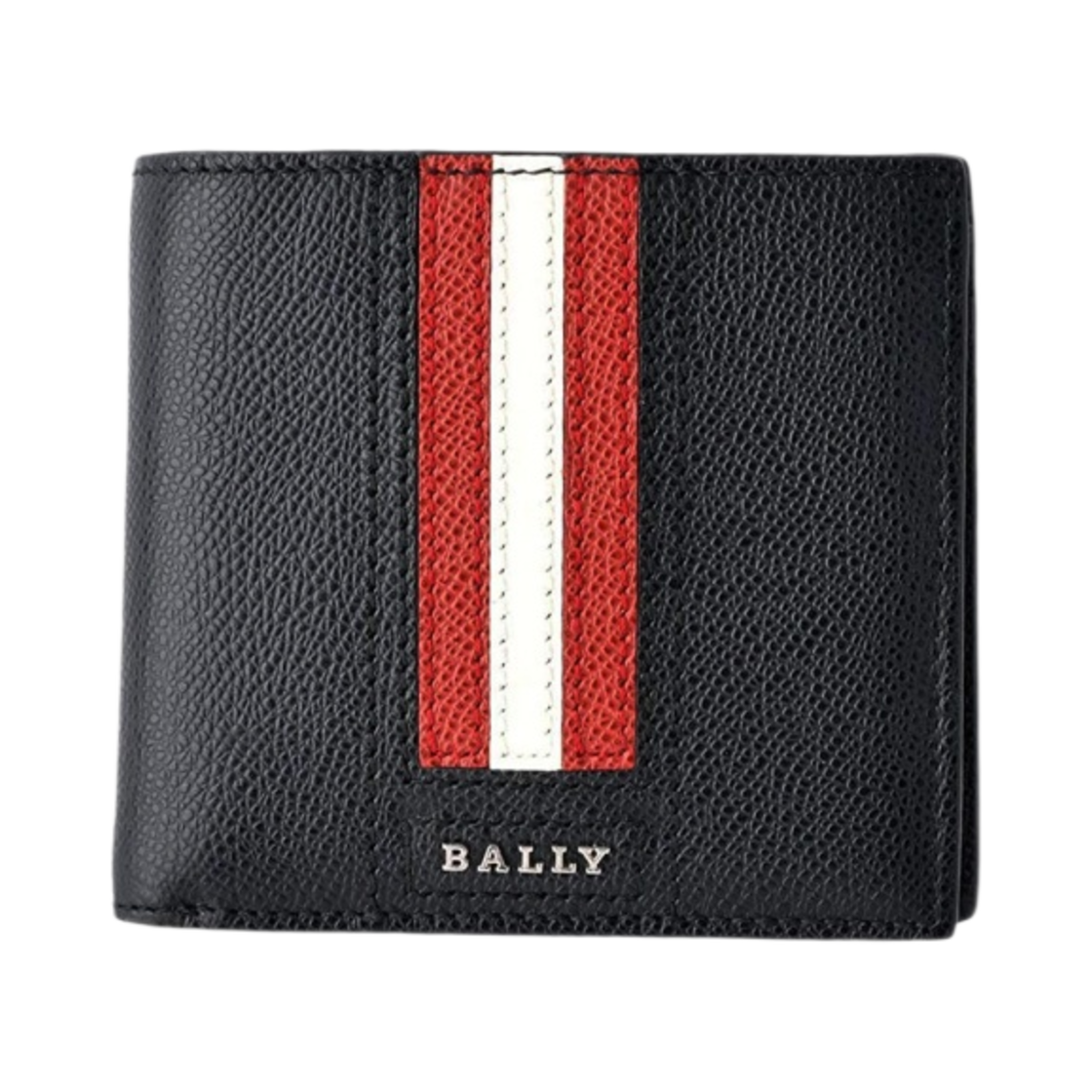 6219953 Bally Teisel Leather Bi-Fold Wallet Black