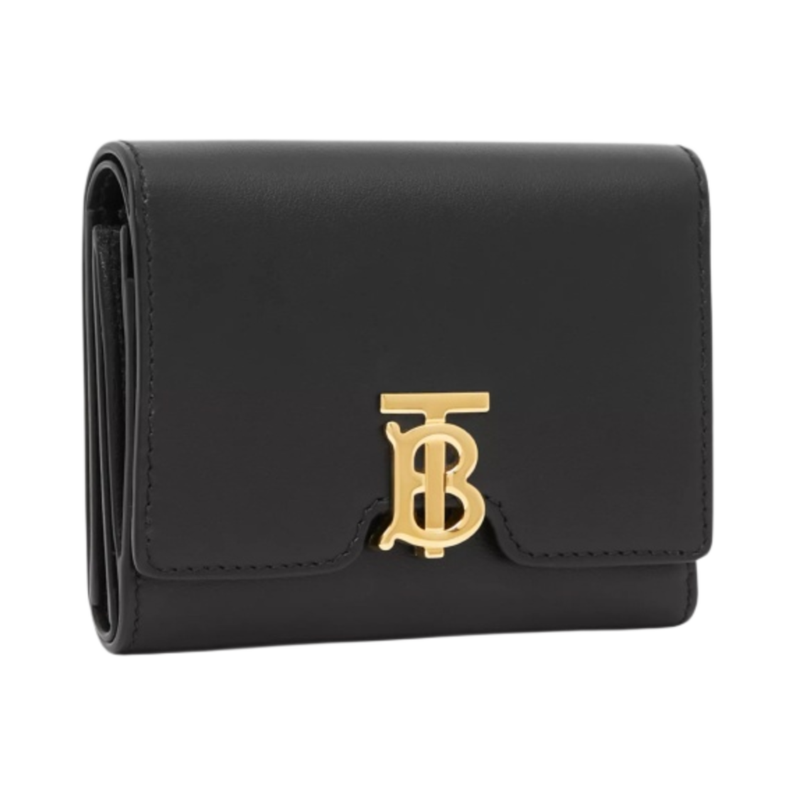 버버리 레더 TB 반지갑 블랙(Burberry Leather TB Folding Wallet Black) - 3