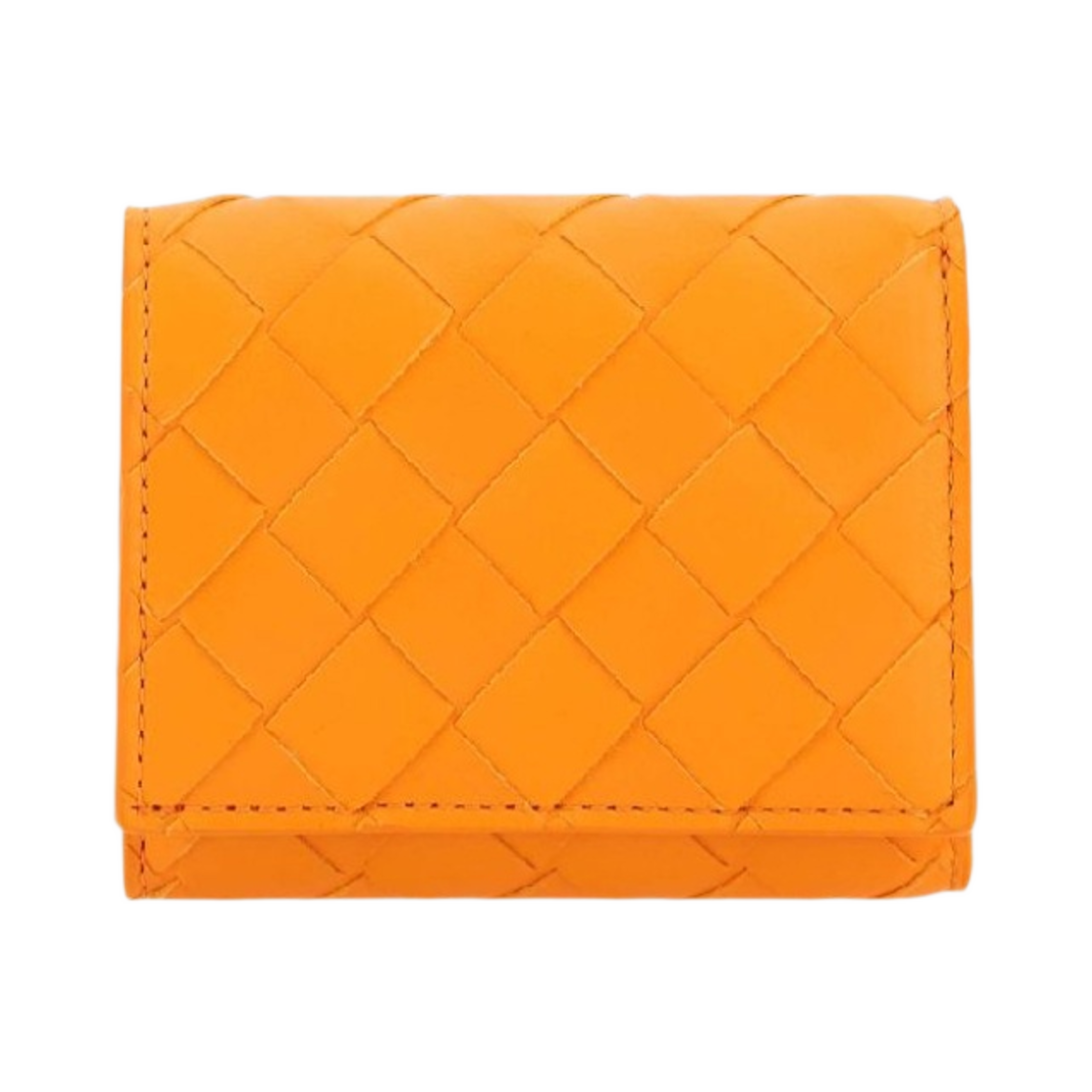 보테가 베네타 트라이폴드 지퍼 지갑 탠저린(Bottega Veneta Tri-Fold Zip Wallet Tangerine) - 1