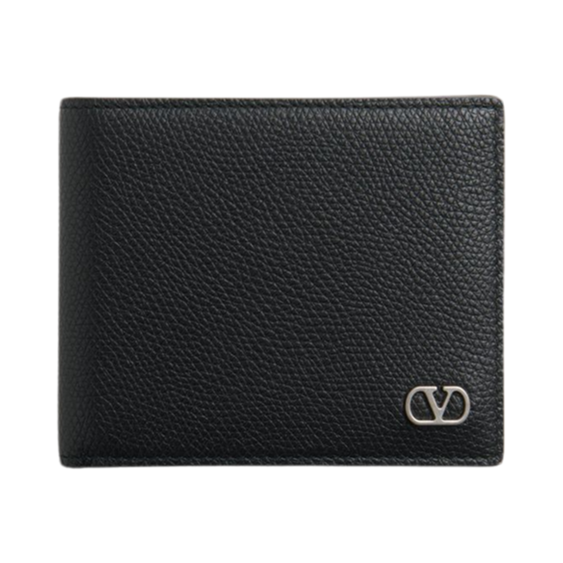 발렌티노 브이로고 시그니쳐 그레이니 카프스킨 월렛 블랙(Valentino Vlogo Signature Grainy Calfskin Wallet Black)
