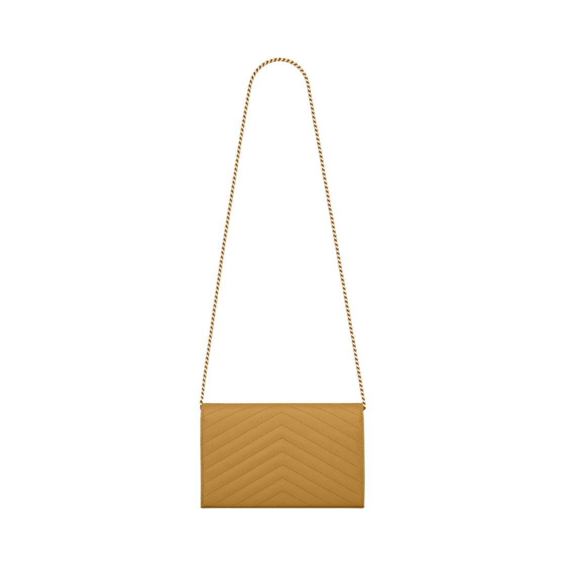 생로랑 그랑 드 뿌드르 엠보스드 레더 카산드라 마틀라세 체인 지갑 샤르트뢰즈 옐로우(Saint Laurent Cassandre Matelasse Chain Wallet in Grain de Poudre Embossed Leather Chartreuse Yellow) - 3
