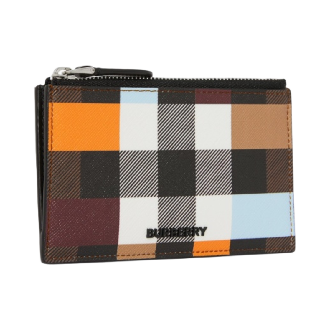 버버리 컬러 블록 체크 지퍼 카드 케이스 다크 버치 브라운(Burberry Colour Block Check Zip Card Case Dark Birch Brown) - 2