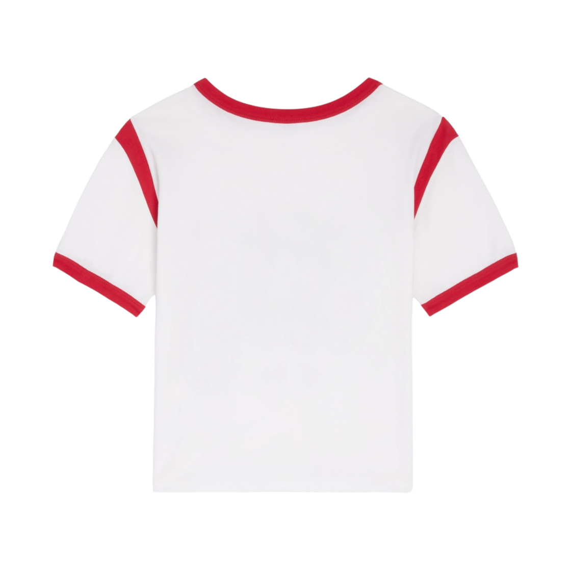 (W) 셀린느 코튼 저지 트리옹프 티셔츠 화이트 레드 블루((W) Celine Triomphe T-Shirt in Cotton Jersey White Red Blue) - 2