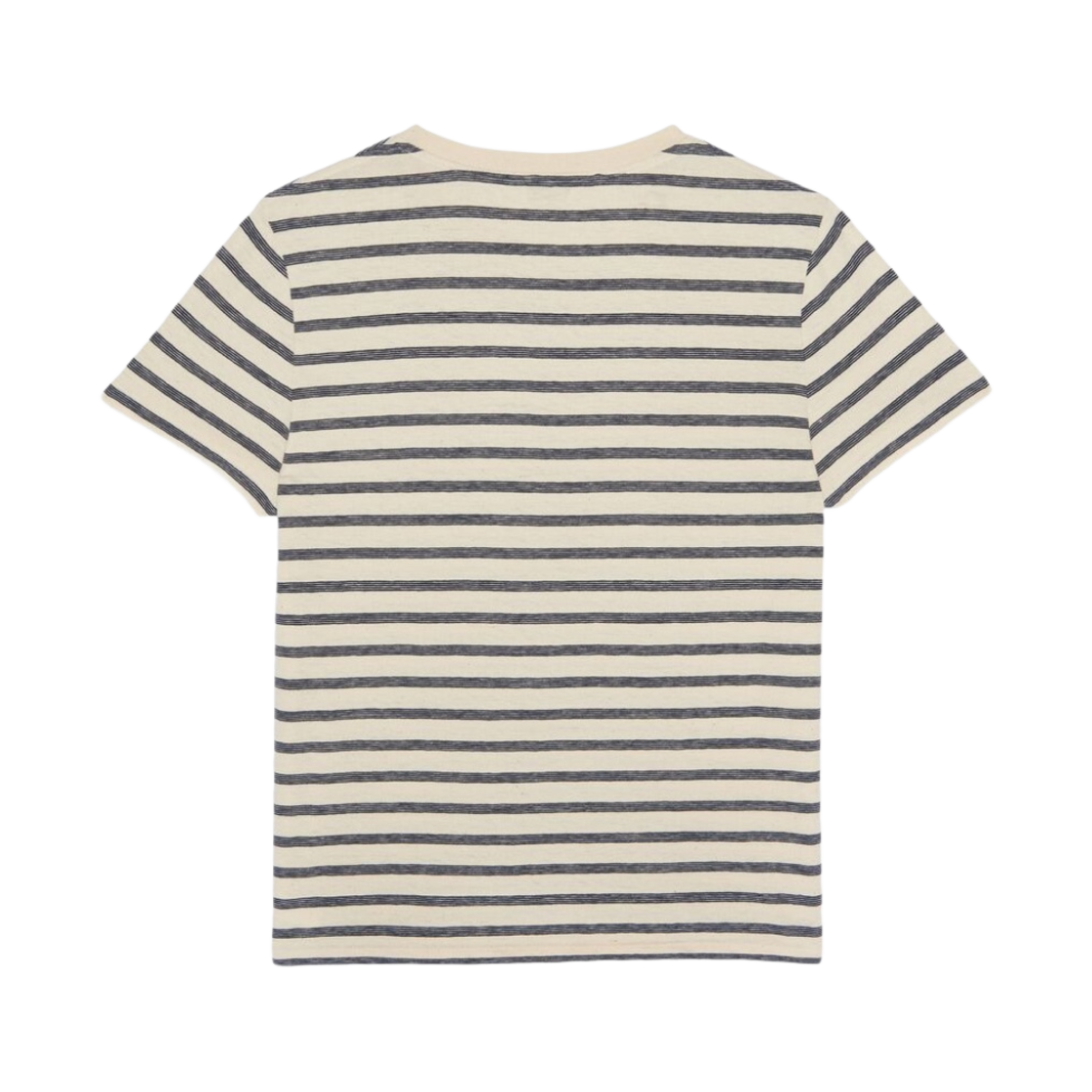 생로랑 저지 스트라이프 카산드라 티셔츠 내츄럴 에 마린(Saint Laurent Striped Cassandre T-Shirt in Jersey Naturel Et Marine) - 2