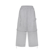 MJD Detachable Bar Tack Sweat Pants Melange Grey
