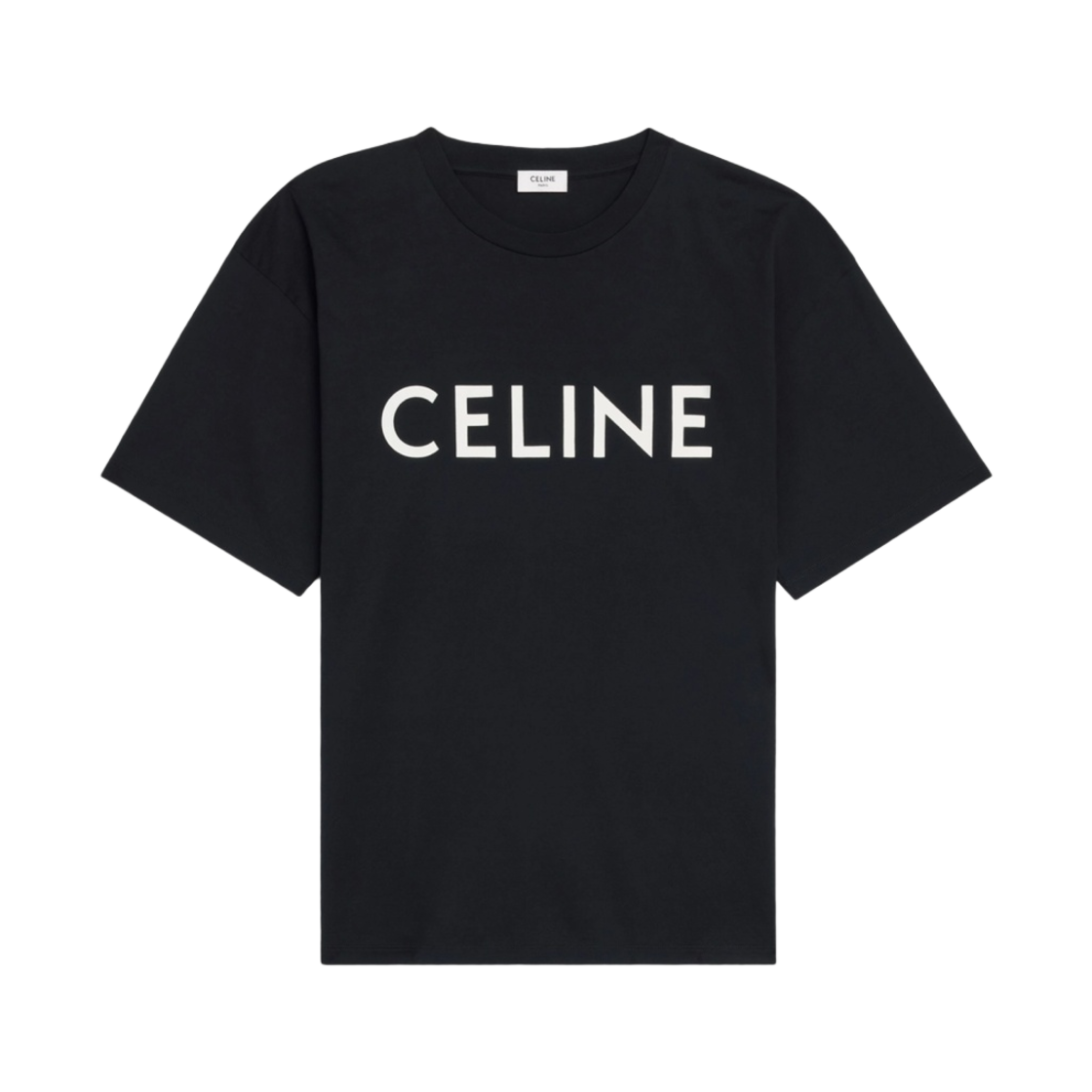 셀린느 루즈 티셔츠 코튼 저지 블랙 화이트(Celine Loose T-Shirt in Cotton Jersey Black White)