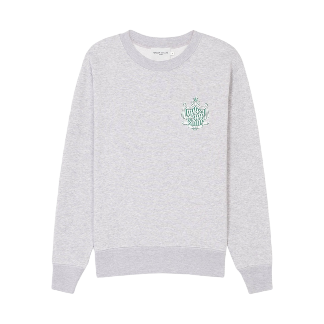 KW00330KM0027-H120 (W) Maison Kitsune x Olympia Le Tan Logo Comfort Sweatshirt Light Grey Melange