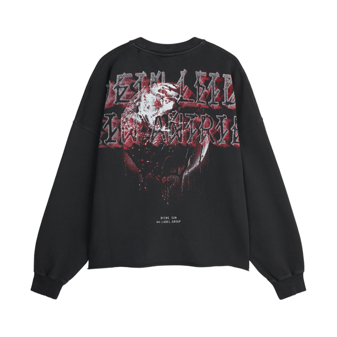 44 레이블 그룹 레이드 로우 크루넥 블랙 - 24FW(44 Label Group Leid Raw Crewneck Black - 24FW)