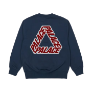 Palace P-3 Applique Crew Navy - 22FW