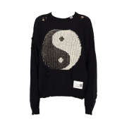 Maison Mihara Yasuhiro Inside Out Knit Sweater Black