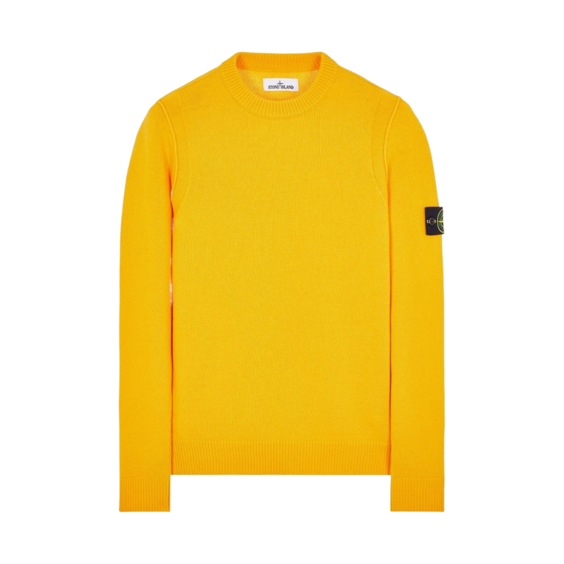 스톤 아일랜드 508A3 램스울 크루넥 니트 옐로우 - 22FW(Stone Island 508A3 Lambswool Crewneck Knit Yellow - 22FW) - 1