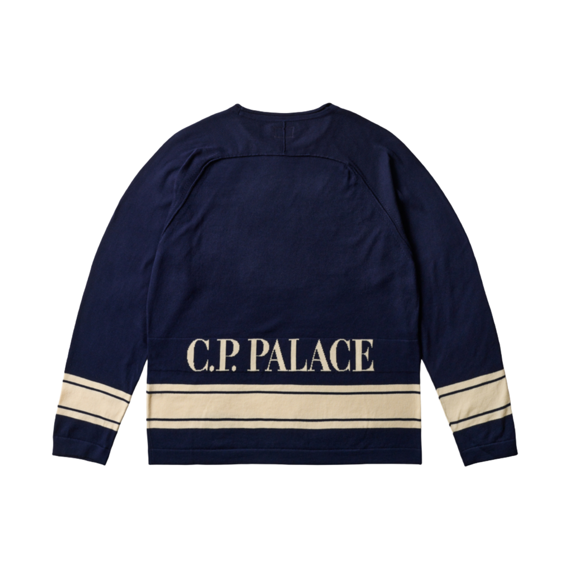 - Palace x C.P. Company Cotton Sea Island Mock Neck Knit Navy - 25SS